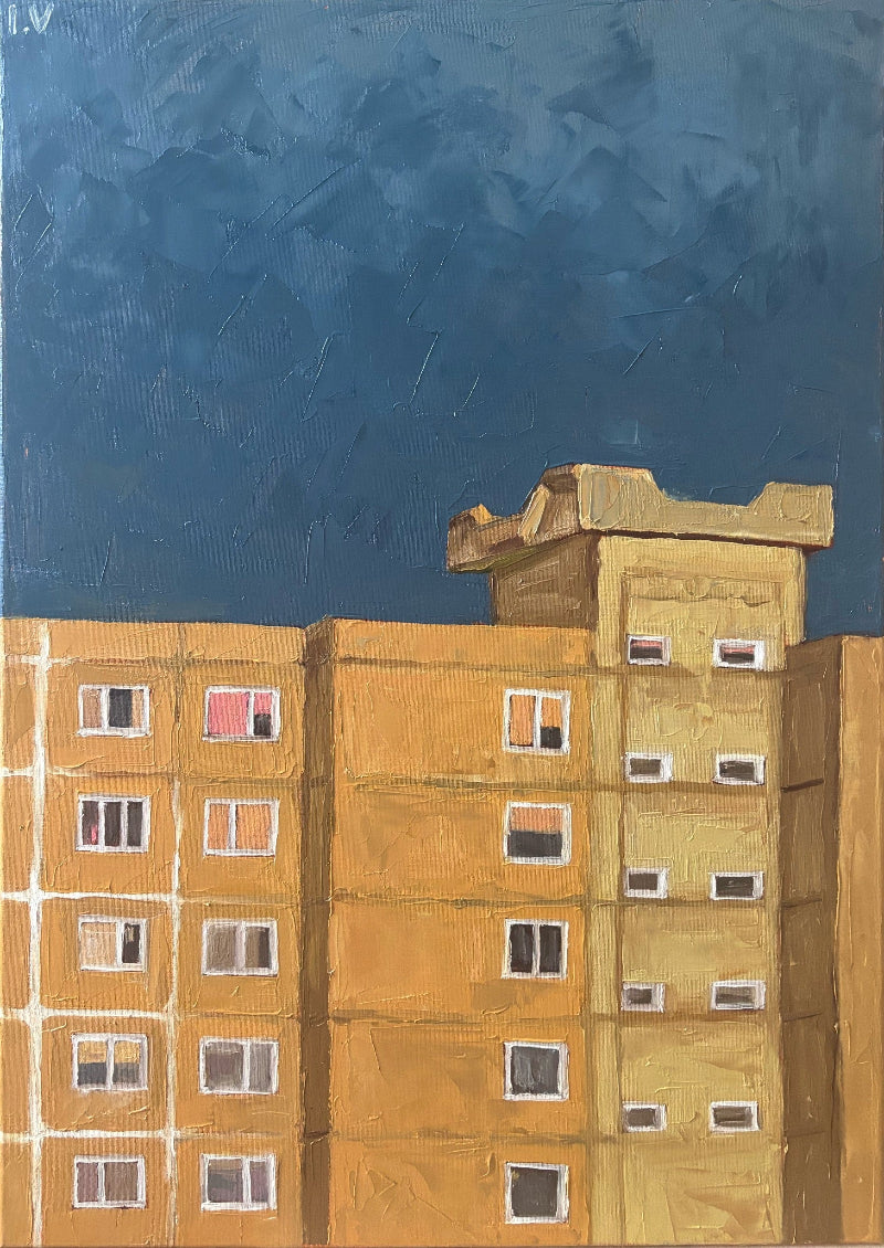 Soviet Architecture Painting, 50x70 cm